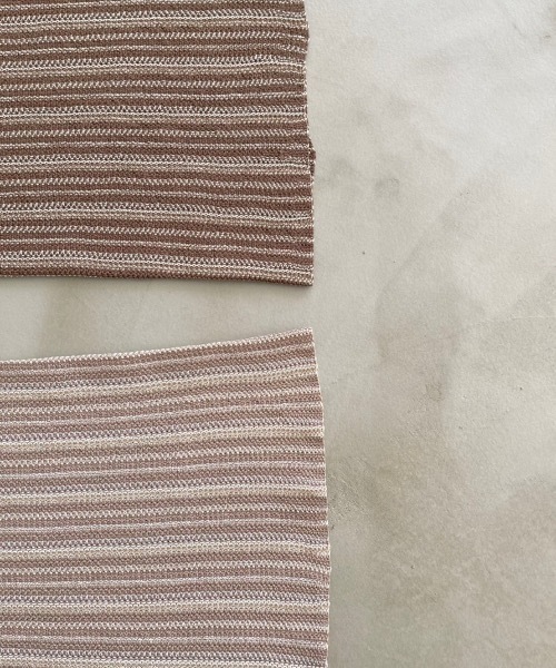 NEUNA（ヌナ）の「ウエストゴムストライプワイドパンツ（その他パンツ・レディース・ベージュ/ブラウン・SMALL/MEDIUM/LARGE）」の17枚目の写真