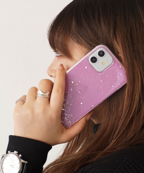 dictionary(ディクショナリー)の「【dictionary】ラメデザイン iPhoneケース(スマホケース/カバー・レディース・ブルー/クリア/ピンク/クリアブラック・A/C/D/B)」の1枚目の写真