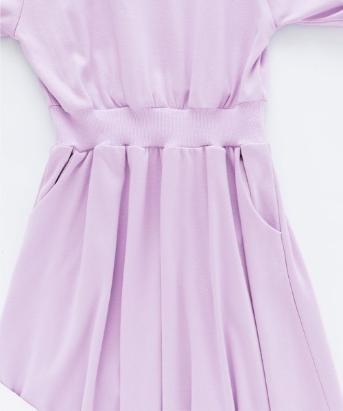 PURIL（ピュリル）の「【PURIL】パフスリーブ スウェット フレア半袖ワンピース（ワンピース・レディース・ベージュ/ネイビー/ブラック/パープル・L/S/XS/M）」の19枚目の写真