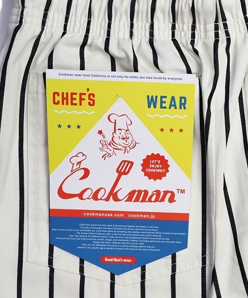 COOKMAN(クックマン)の「Cookman クックマン シェフパンツ イージーパンツ white×black ストライプ(その他パンツ・メンズ・ホワイト×ブラック・SMALL/MEDIUM/LARGE/X-LARGE)」の5枚目の写真