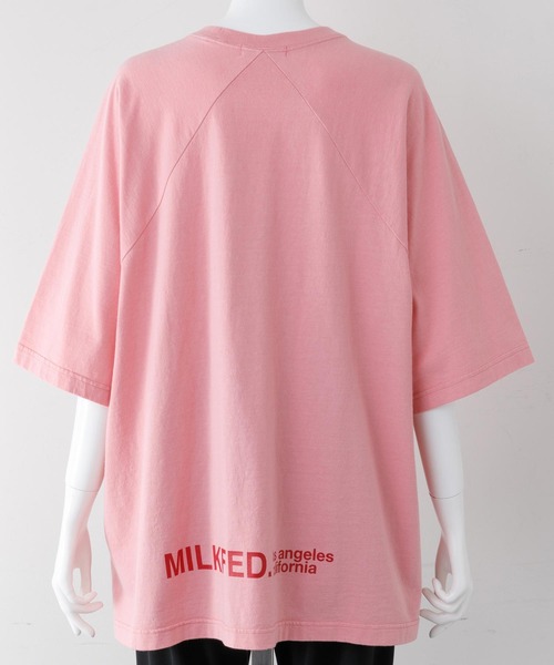 MILKFED.（ミルクフェド）の「PRINTED POCKET BIG TOP（Tシャツ/カットソー・レディース・ホワイト/ブラック/ベージュ/ピンク・ONE SIZE）」の8枚目の写真
