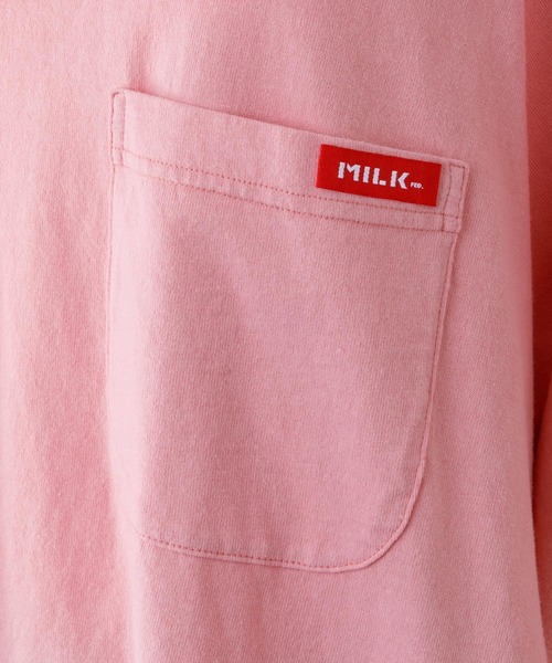 MILKFED.（ミルクフェド）の「PRINTED POCKET BIG TOP（Tシャツ/カットソー・レディース・ホワイト/ブラック/ベージュ/ピンク・ONE SIZE）」の5枚目の写真