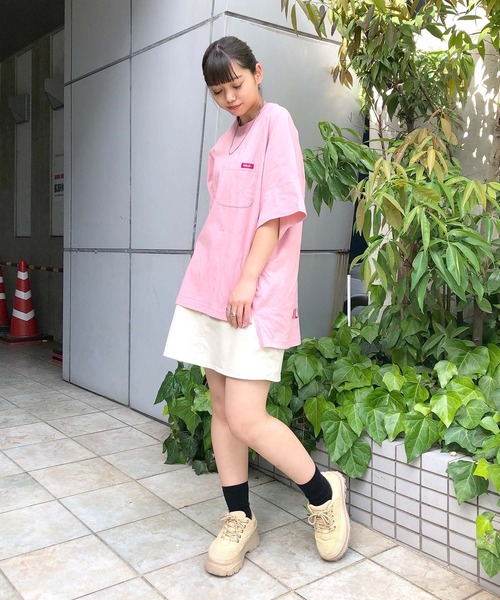 MILKFED.（ミルクフェド）の「PRINTED POCKET BIG TOP（Tシャツ/カットソー・レディース・ホワイト/ブラック/ベージュ/ピンク・ONE SIZE）」の19枚目の写真