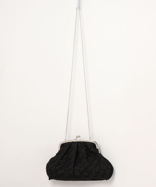 ROSE BUD（ローズバッド）の「(SALUJA)チェーンがま口バッグ（クラッチバッグ・レディース・ホワイト/ブラック・FREE）」の5枚目の写真