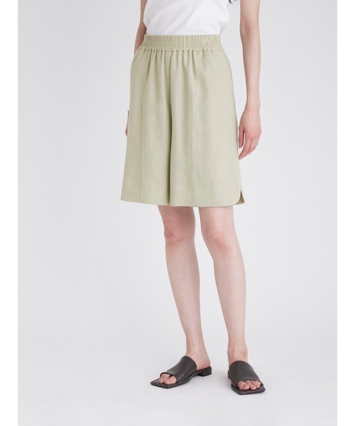 Mila Owen(ミラオーウェン)の「ウエストゴム脇スリットハーフパンツ(その他パンツ・レディース・ブラック/グリーン/アイボリー・1/0)」の11枚目の写真