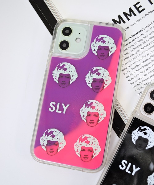 SLY（スライ）の「iPhone13 iPhone12 iPhone12Pro iPhone12mini iPhone12ProMax iPhoneSE(第2世代/第3世代) ケース SLY [ネオンサンド/face]（スマホケース/カバー・レディース・ピンク/ブラック・D/B/C/A/K）」の2枚目の写真
