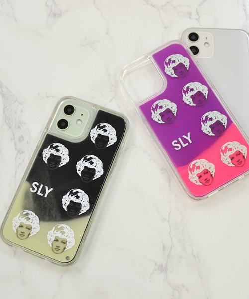 SLY（スライ）の「iPhone13 iPhone12 iPhone12Pro iPhone12mini iPhone12ProMax iPhoneSE(第2世代/第3世代) ケース SLY [ネオンサンド/face]（スマホケース/カバー・レディース・ピンク/ブラック・D/B/C/A/K）」の5枚目の写真