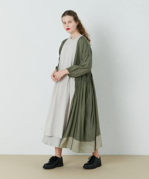 FRAPBOIS(フラボア)の「プールガウン(その他アウター・レディース・グリーン/ブラック・1)」の6枚目の写真