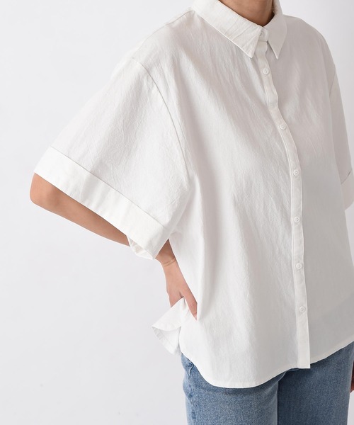 AKTE（アクテ）の「ロールアップボックスシルエットシャツ（シャツ/ブラウス・レディース・ホワイト/ブラック・FREE）」の22枚目の写真