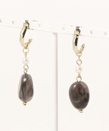 ROPE' PICNIC | マーブルストーン風パーツピアス(ピアス（両耳用）)