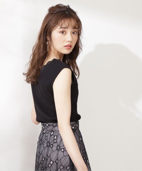 PROPORTION BODY DRESSING（プロポーションボディドレッシング）の「バックオープンリブテレコカットソー / 1211260602（Tシャツ/カットソー・レディース・ライトピンク/ブルー系その他/ブラック・SMALL/MEDIUM）」の8枚目の写真