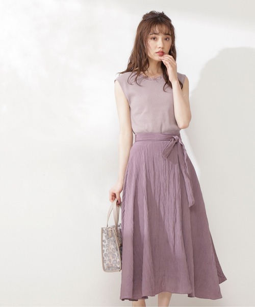 PROPORTION BODY DRESSING（プロポーションボディドレッシング）の「バックオープンリブテレコカットソー / 1211260602（Tシャツ/カットソー・レディース・ライトピンク/ブルー系その他/ブラック・SMALL/MEDIUM）」の16枚目の写真