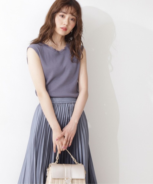 PROPORTION BODY DRESSING（プロポーションボディドレッシング）の「バックオープンリブテレコカットソー / 1211260602（Tシャツ/カットソー・レディース・ライトピンク/ブルー系その他/ブラック・SMALL/MEDIUM）」の4枚目の写真