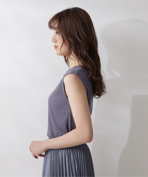 PROPORTION BODY DRESSING（プロポーションボディドレッシング）の「バックオープンリブテレコカットソー / 1211260602（Tシャツ/カットソー・レディース・ライトピンク/ブルー系その他/ブラック・SMALL/MEDIUM）」の14枚目の写真