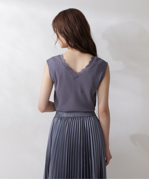 PROPORTION BODY DRESSING（プロポーションボディドレッシング）の「バックオープンリブテレコカットソー / 1211260602（Tシャツ/カットソー・レディース・ライトピンク/ブルー系その他/ブラック・SMALL/MEDIUM）」の10枚目の写真