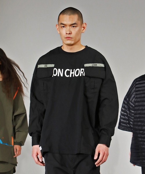 SIVA（シヴァ）の「SIVA シヴァ / JUNGLE-FATIGUE WIDE SHIRTS ジャングルファティーグワイドシャツ ビッグシルエットロンT / 21C-S-02-03（Tシャツ/カットソー・メンズ・サンドベージュ/オリーブドラブ/ブラック・FREE）」の2枚目の写真