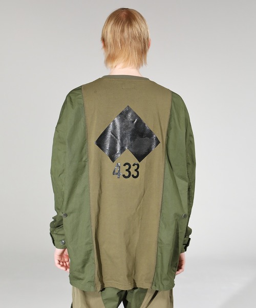 SIVA（シヴァ）の「SIVA シヴァ / JUNGLE-FATIGUE WIDE SHIRTS ジャングルファティーグワイドシャツ ビッグシルエットロンT / 21C-S-02-03（Tシャツ/カットソー・メンズ・サンドベージュ/オリーブドラブ/ブラック・FREE）」の5枚目の写真