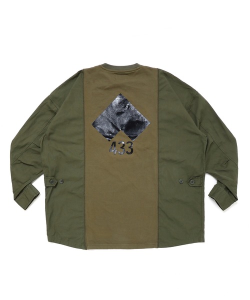 SIVA（シヴァ）の「SIVA シヴァ / JUNGLE-FATIGUE WIDE SHIRTS ジャングルファティーグワイドシャツ ビッグシルエットロンT / 21C-S-02-03（Tシャツ/カットソー・メンズ・サンドベージュ/オリーブドラブ/ブラック・FREE）」の8枚目の写真