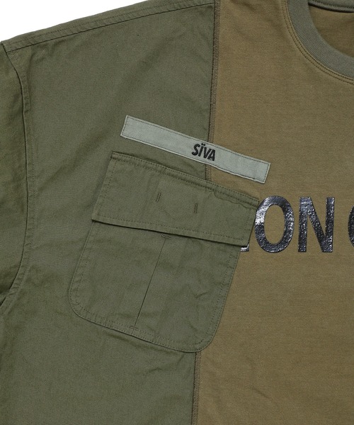SIVA（シヴァ）の「SIVA シヴァ / JUNGLE-FATIGUE WIDE SHIRTS ジャングルファティーグワイドシャツ ビッグシルエットロンT / 21C-S-02-03（Tシャツ/カットソー・メンズ・サンドベージュ/オリーブドラブ/ブラック・FREE）」の9枚目の写真