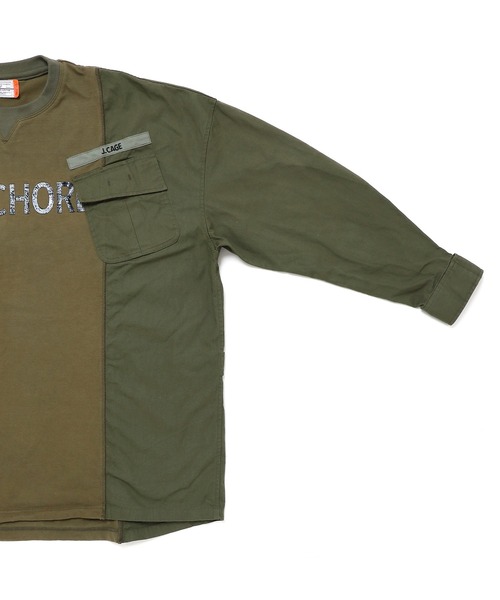 SIVA（シヴァ）の「SIVA シヴァ / JUNGLE-FATIGUE WIDE SHIRTS ジャングルファティーグワイドシャツ ビッグシルエットロンT / 21C-S-02-03（Tシャツ/カットソー・メンズ・サンドベージュ/オリーブドラブ/ブラック・FREE）」の11枚目の写真