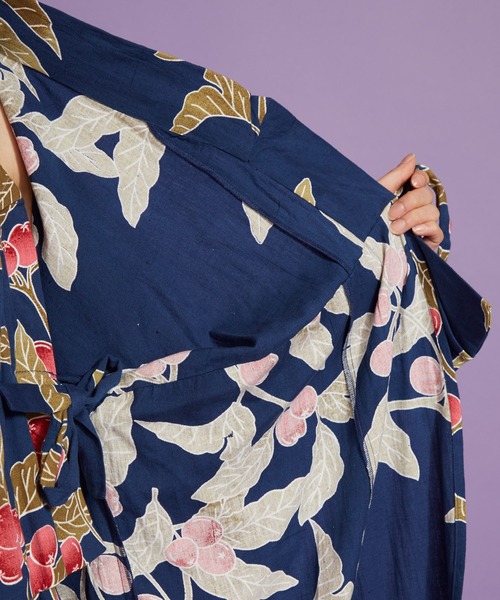 カヤ(カヤ)の「【カヤ】手捺染 対丈浴衣 枇杷(浴衣・レディース・ブルー・FREE)」の7枚目の写真