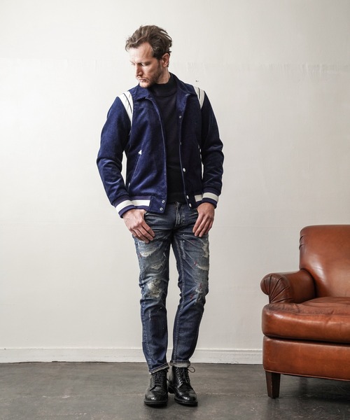 TMT HYBRID STRETCH DENIM 5P デニムパンツ 加工 M TMT（ティーエムティー）の「HYBRID-STRETCH DENIM 5P TIGHT TAPERED