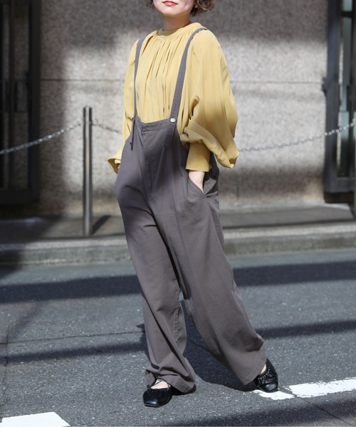 sakishimatokyo（サキシマトーキョー）の「【ZOZO限定】サキシマamp「サンドウォッシュサロペットパンツ」（サロペット/オーバーオール・レディース・グレー/オフホワイト/オレンジ・FREE）」の2枚目の写真