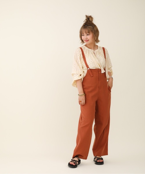 sakishimatokyo（サキシマトーキョー）の「【ZOZO限定】サキシマamp「サンドウォッシュサロペットパンツ」（サロペット/オーバーオール・レディース・グレー/オフホワイト/オレンジ・FREE）」の9枚目の写真