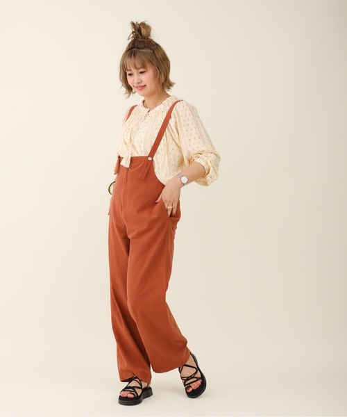 sakishimatokyo（サキシマトーキョー）の「【ZOZO限定】サキシマamp「サンドウォッシュサロペットパンツ」（サロペット/オーバーオール・レディース・グレー/オフホワイト/オレンジ・FREE）」の5枚目の写真