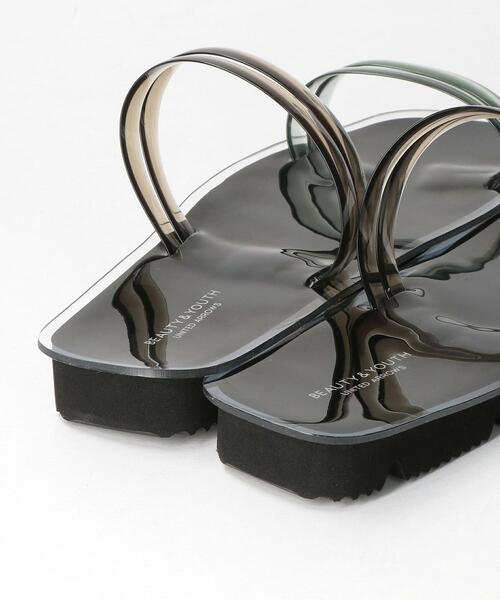 BEAUTY&YOUTH UNITED ARROWS（ビューティーアンドユースユナイテッドアローズ）の「BY クリアダブルラインサンダル ◆（サンダル・レディース・ブラック/ナチュラル・37/36/38）」の7枚目の写真