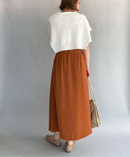 PICCIN(ピッチン)の「フロントボタンロングスカート(スカート・レディース・ダークブルー/グレイッシュベージュ/レンガ・M)」の11枚目の写真