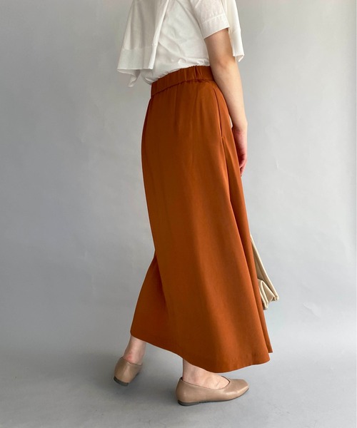 PICCIN(ピッチン)の「フロントボタンロングスカート(スカート・レディース・ダークブルー/グレイッシュベージュ/レンガ・M)」の7枚目の写真