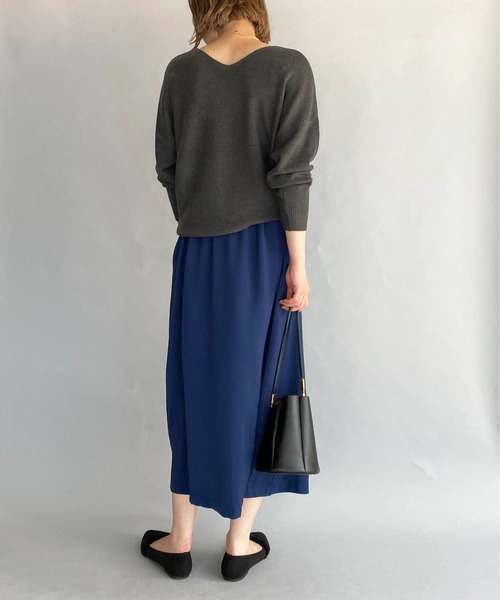 PICCIN(ピッチン)の「フロントボタンロングスカート(スカート・レディース・ダークブルー/グレイッシュベージュ/レンガ・M)」の20枚目の写真