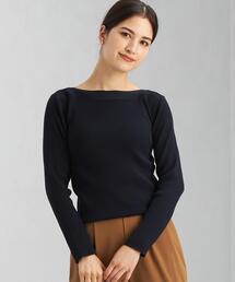 green label relaxing | 14G リブ ボートネック プルオーバー ニット -ウォッシャブル-(ニット/セーター)