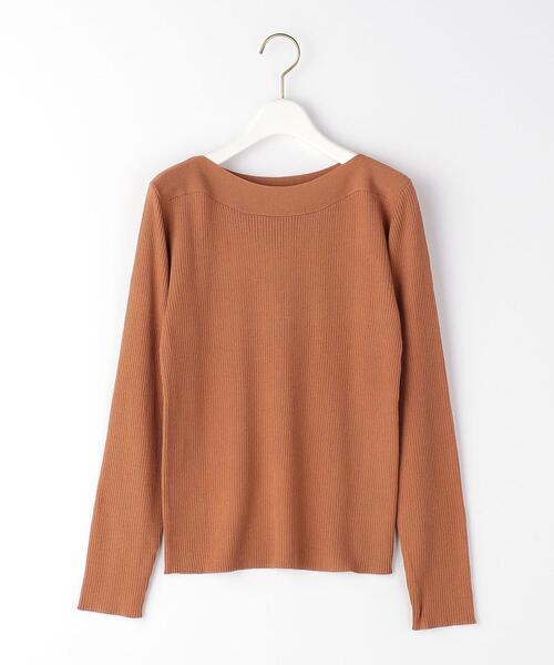 green label relaxing（グリーンレーベルリラクシング）の「14G リブ ボートネック プルオーバー ニット -ウォッシャブル-（ニット/セーター・レディース・パープル/オフホワイト/シャーベット/ネイビー・FREE）」の11枚目の写真