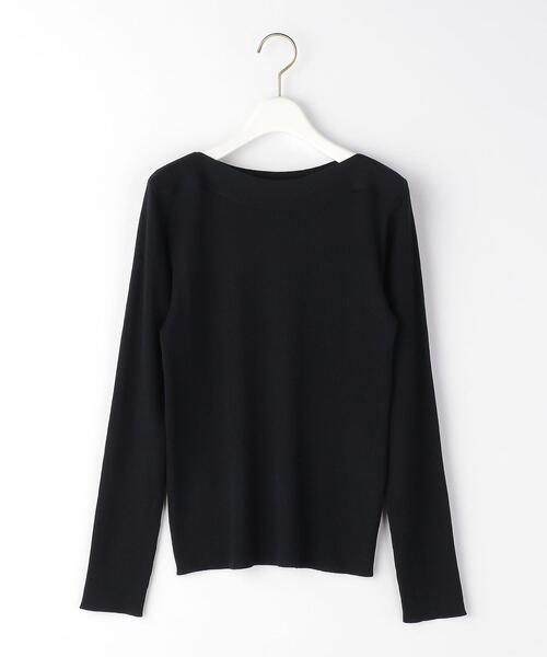 green label relaxing（グリーンレーベルリラクシング）の「14G リブ ボートネック プルオーバー ニット -ウォッシャブル-（ニット/セーター・レディース・パープル/オフホワイト/シャーベット/ネイビー・FREE）」の13枚目の写真