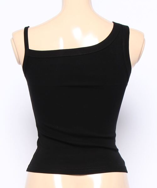 Anuenue（アヌエヌエ）の「両肩アシンメトリータンクトップ（タンクトップ・レディース・ブラック/グレー/ベージュ/ホワイト・S/M/L/2L）」の6枚目の写真