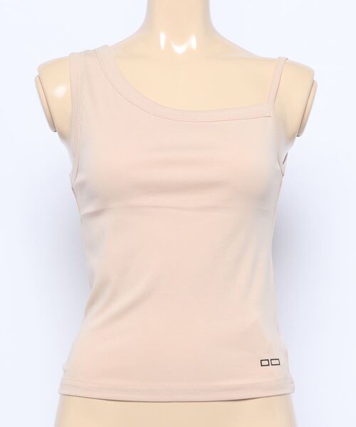 Anuenue（アヌエヌエ）の「両肩アシンメトリータンクトップ（タンクトップ・レディース・ブラック/グレー/ベージュ/ホワイト・S/M/L/2L）」の9枚目の写真