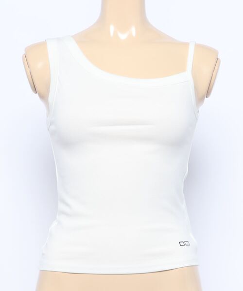 Anuenue（アヌエヌエ）の「両肩アシンメトリータンクトップ（タンクトップ・レディース・ブラック/グレー/ベージュ/ホワイト・S/M/L/2L）」の10枚目の写真