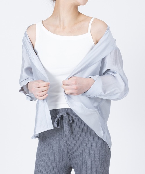 Anuenue（アヌエヌエ）の「両肩アシンメトリータンクトップ（タンクトップ・レディース・ブラック/グレー/ベージュ/ホワイト・S/M/L/2L）」の17枚目の写真