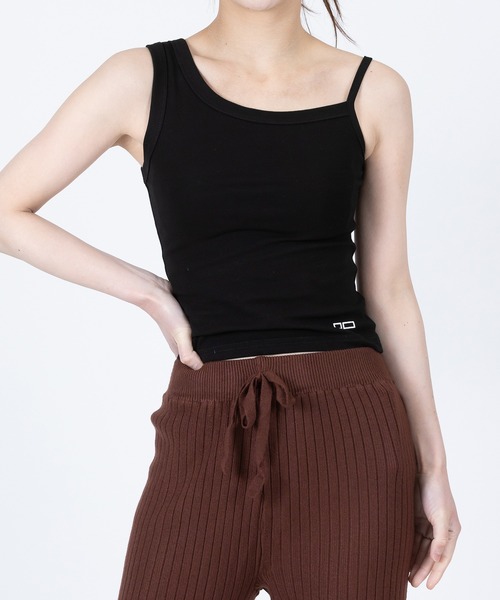 Anuenue（アヌエヌエ）の「両肩アシンメトリータンクトップ（タンクトップ・レディース・ブラック/グレー/ベージュ/ホワイト・S/M/L/2L）」の19枚目の写真