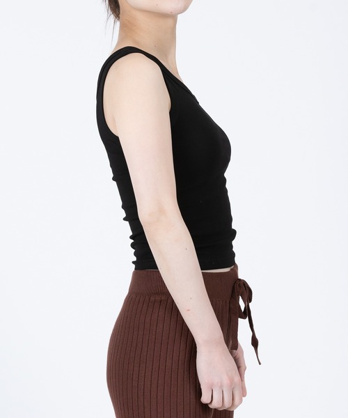 Anuenue（アヌエヌエ）の「両肩アシンメトリータンクトップ（タンクトップ・レディース・ブラック/グレー/ベージュ/ホワイト・S/M/L/2L）」の21枚目の写真