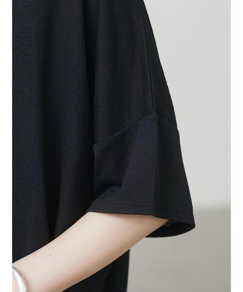 Green　Parks（グリーンパークス）の「SET2点 前後2wayシアーTEE＊（Tシャツ/カットソー・レディース・オレンジ/オフホワイト/ブラック・FREE）」の9枚目の写真