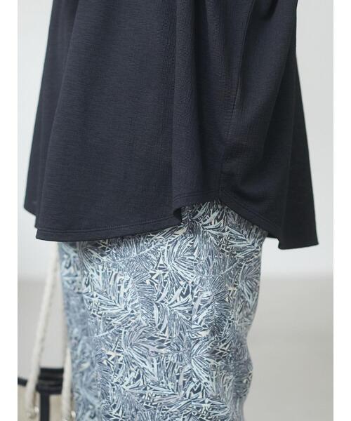 Green　Parks（グリーンパークス）の「SET2点 前後2wayシアーTEE＊（Tシャツ/カットソー・レディース・オレンジ/オフホワイト/ブラック・FREE）」の10枚目の写真