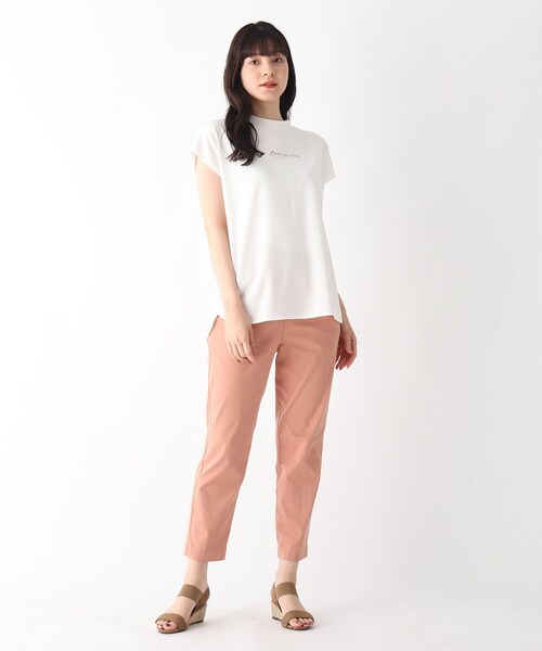 DRESKIP（ドレスキップ）の「◆バックパッチプリントTシャツ（Tシャツ/カットソー・レディース・オフホワイト/グレー系その他/ライトベージュ/ライトブルー・02/03）」の9枚目の写真