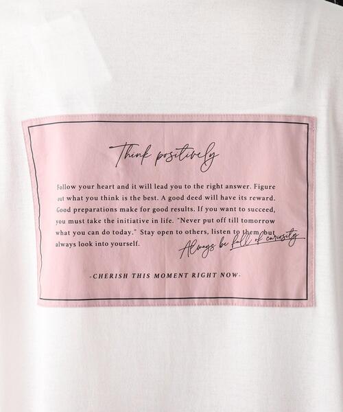 DRESKIP（ドレスキップ）の「◆バックパッチプリントTシャツ（Tシャツ/カットソー・レディース・オフホワイト/グレー系その他/ライトベージュ/ライトブルー・02/03）」の17枚目の写真