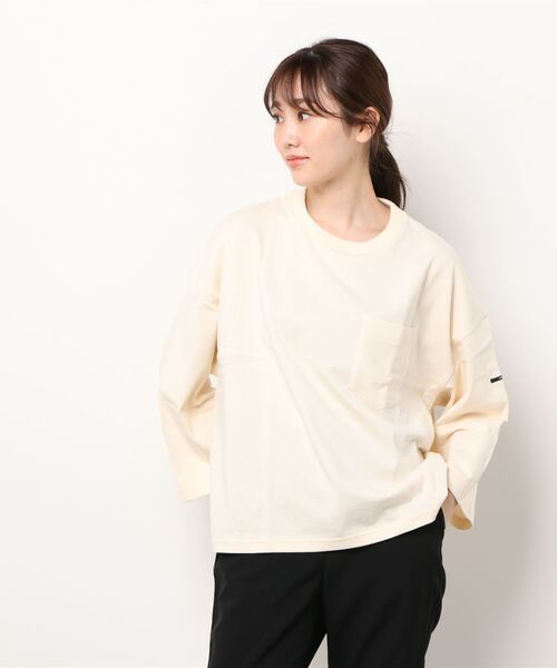 ORCIVAL(オーシバル)の「ORCIVAL/オーシバル 30JERSEY ワイドクルーネック3/4スリーブ ソリッド WIDE CREWNECK 3/4SLEEVE SOLID #OR-C0026HCJ(Tシャツ/カットソー・レディース・ブラック/モカ/ナチュラル・1)」の6枚目の写真