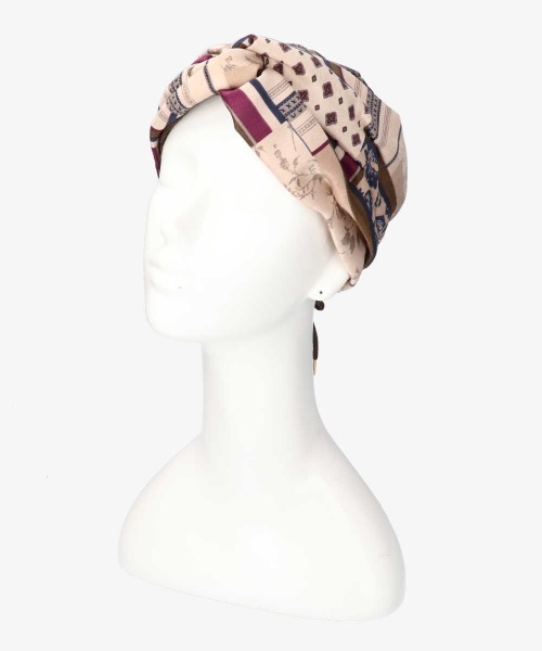 OVERRIDE（オーバーライド）の「OVERRIDE SCARF HEADWRAP（ヘアバンド・レディース・ブルー/ブラック/ベージュ・FREE）」の14枚目の写真