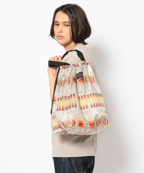 PENDLETON(ペンドルトン)の「MANASTASH×PENDLETON(マナスタッシュ×ペンドルトン) ECO BAG エコバッグ(トートバッグ・メンズ・ブラック/オフホワイト/カーキ・FREE)」の13枚目の写真