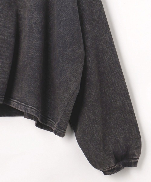 179/WG（イチナナキュウダブルジー）の「スノーウォッシュワッペンスウェット（Tシャツ/カットソー・レディース・ブラック/グリーン・FREE）」の17枚目の写真